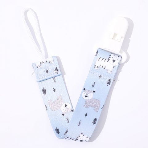 Держатель для пустышки, мишка синяя