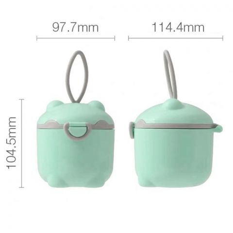 Контейнер для хранения сухой смеси, дозатор для детского питания герметичный, с мерной ложечкой, цвет зеленый