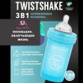 Бутылочка для новорожденных Twistshake, 180 мл, от 0 мес., с антиколиковым клапаном, голубая